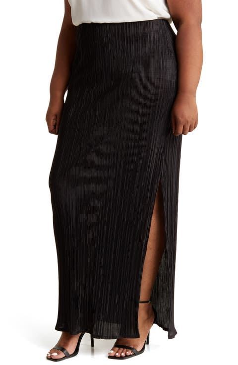 Plissé Maxi Skirt (Plus)