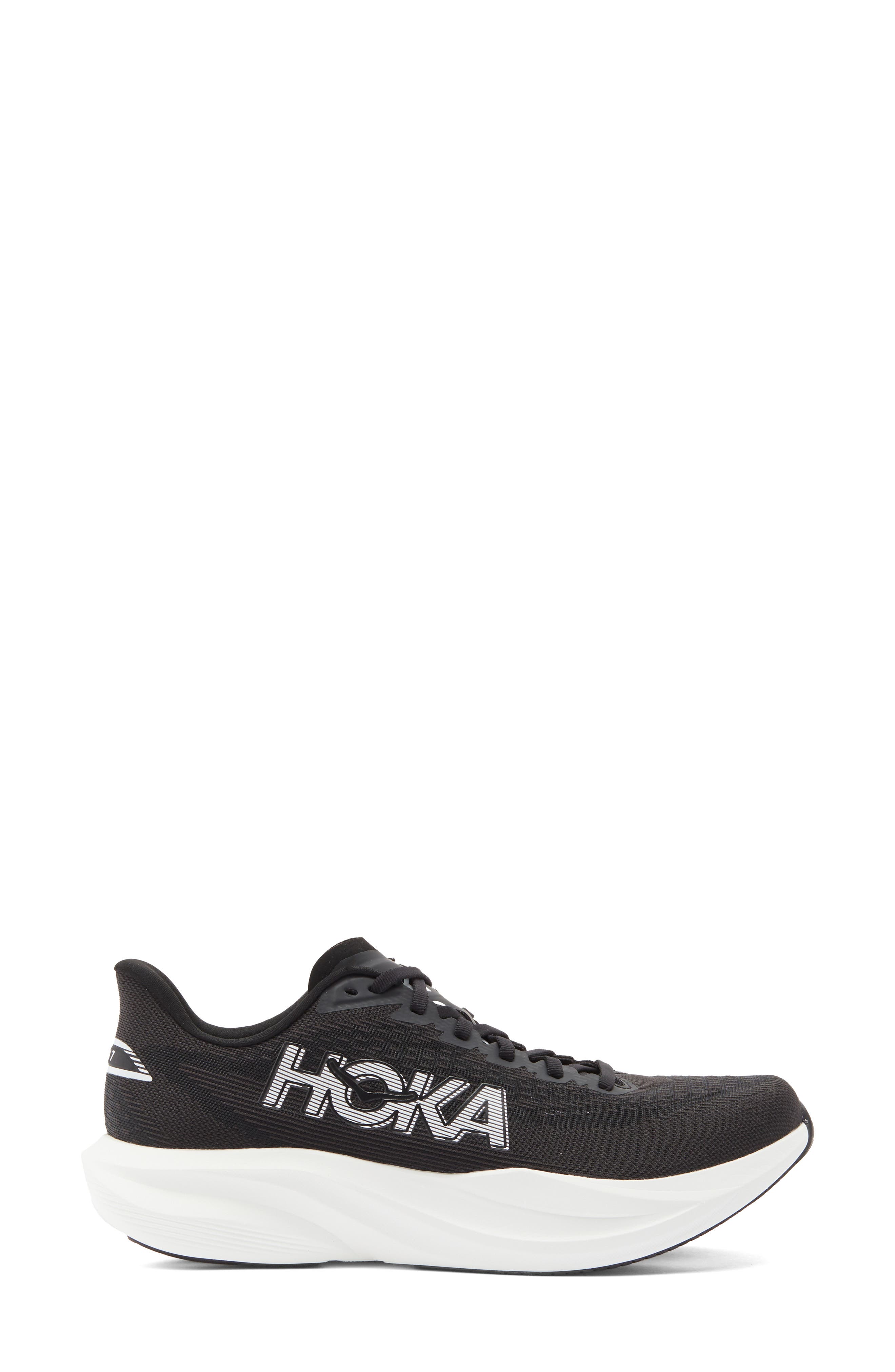 HOKA Mach 7 Running Shoe, Alternate, color, Black / White