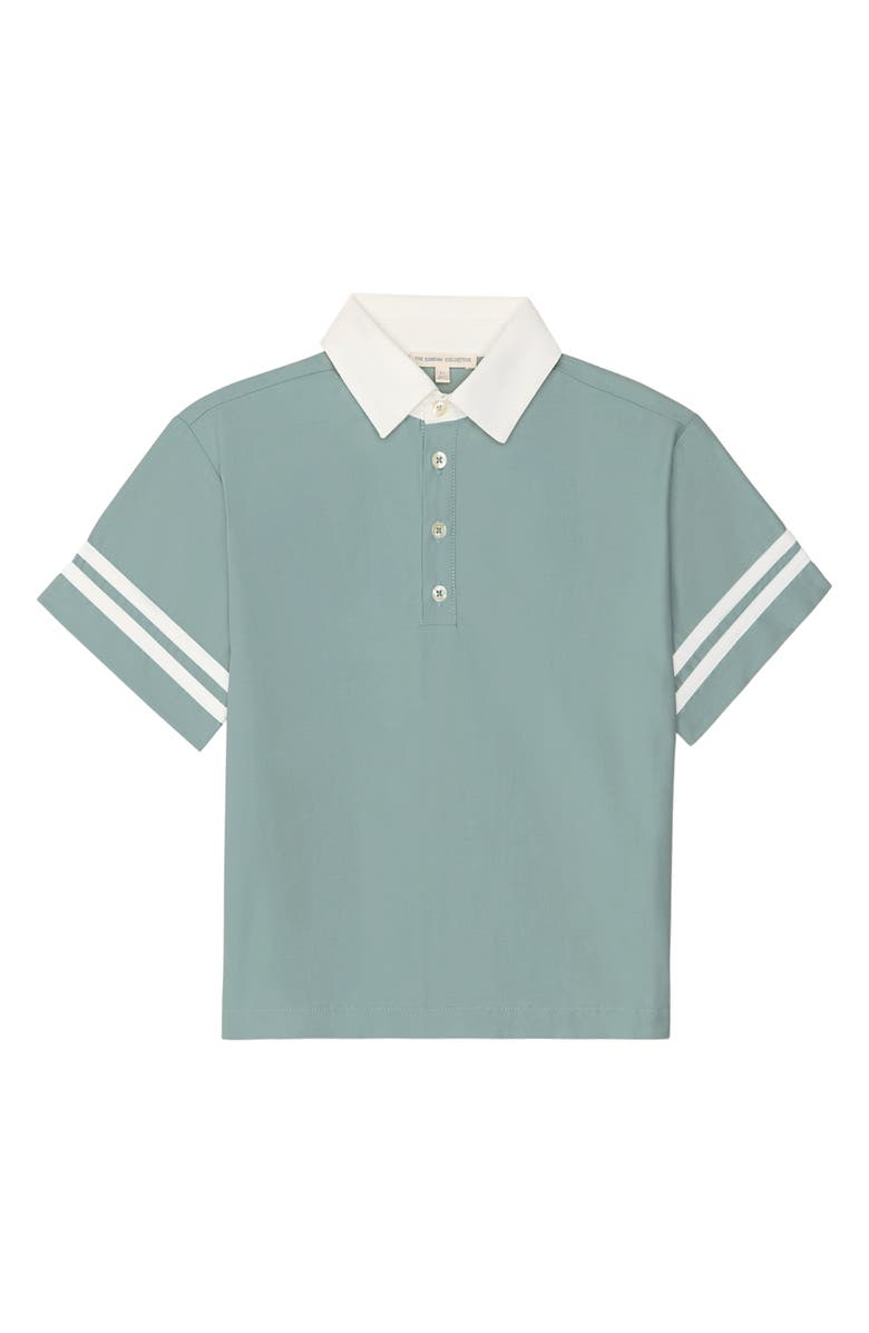The Sunday Collective Kids' Woven Play Polo, Main, color, Green