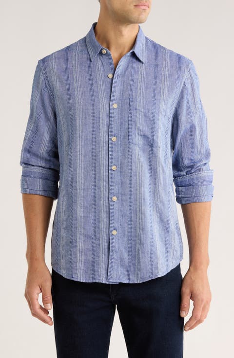 San Gabriel Dobby Stripe Button Up Shirt