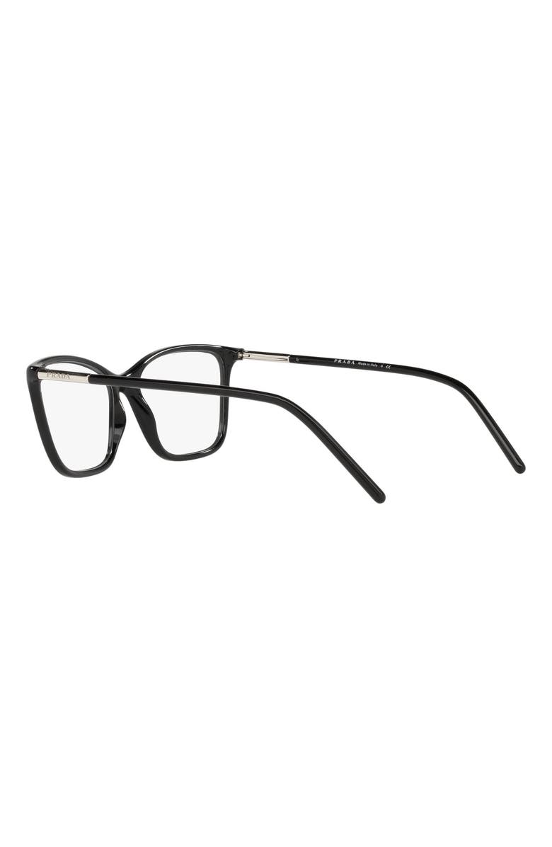 Prada 55mm Rectangular Optical Glasses, Alternate, color,