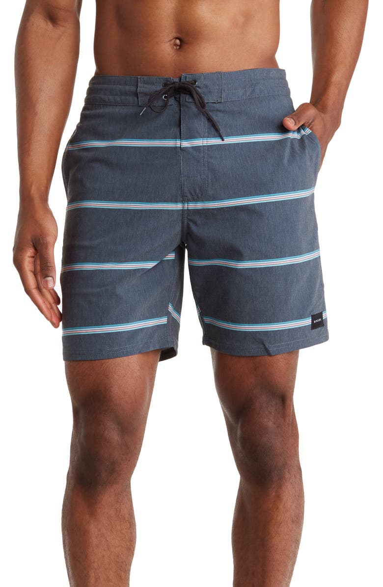 Rip Curl Monarch Layday Stripe Swim Trunks, Main, color,