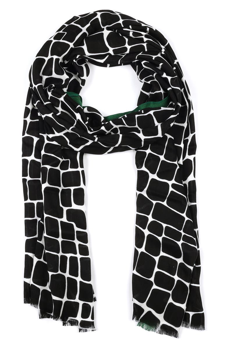Kate Spade New York geometric giraffe oblong scarf, Main, color,
