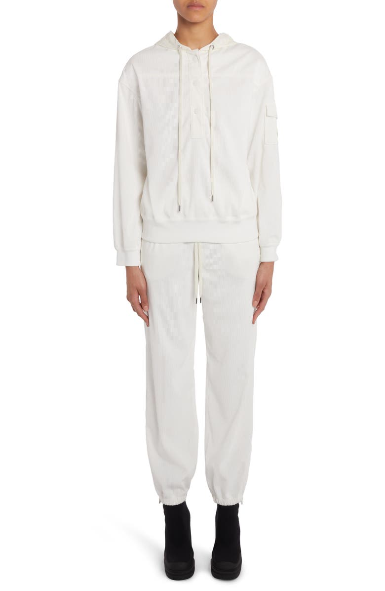 Moncler Stretch Corduroy Popover Hoodie, Alternate, color,