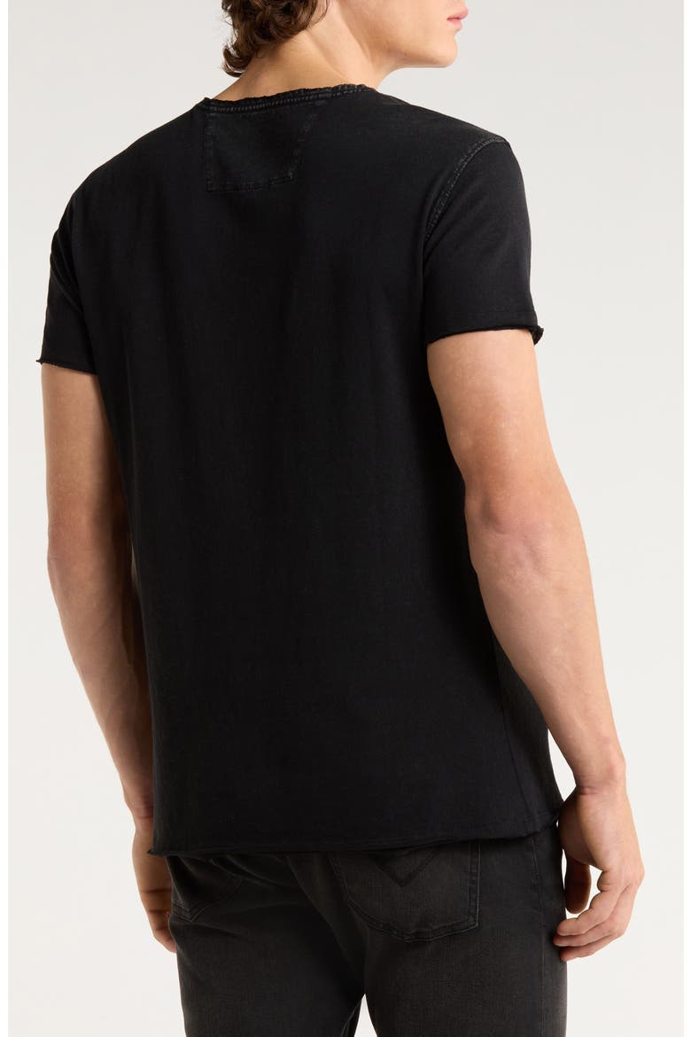 Raw Edge Organic Cotton Graphic T-Shirt, Alternate, color, BLACK