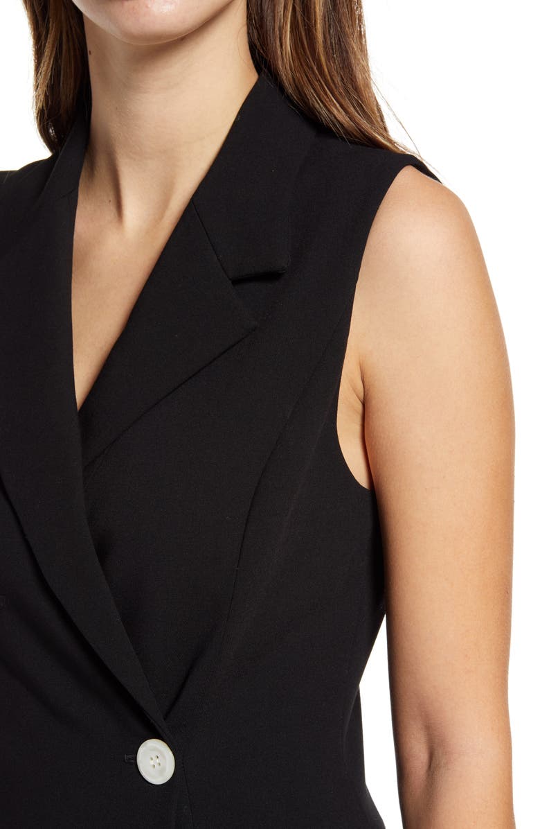 Black Halo Sleeveless Blazer Minidress, Alternate, color,