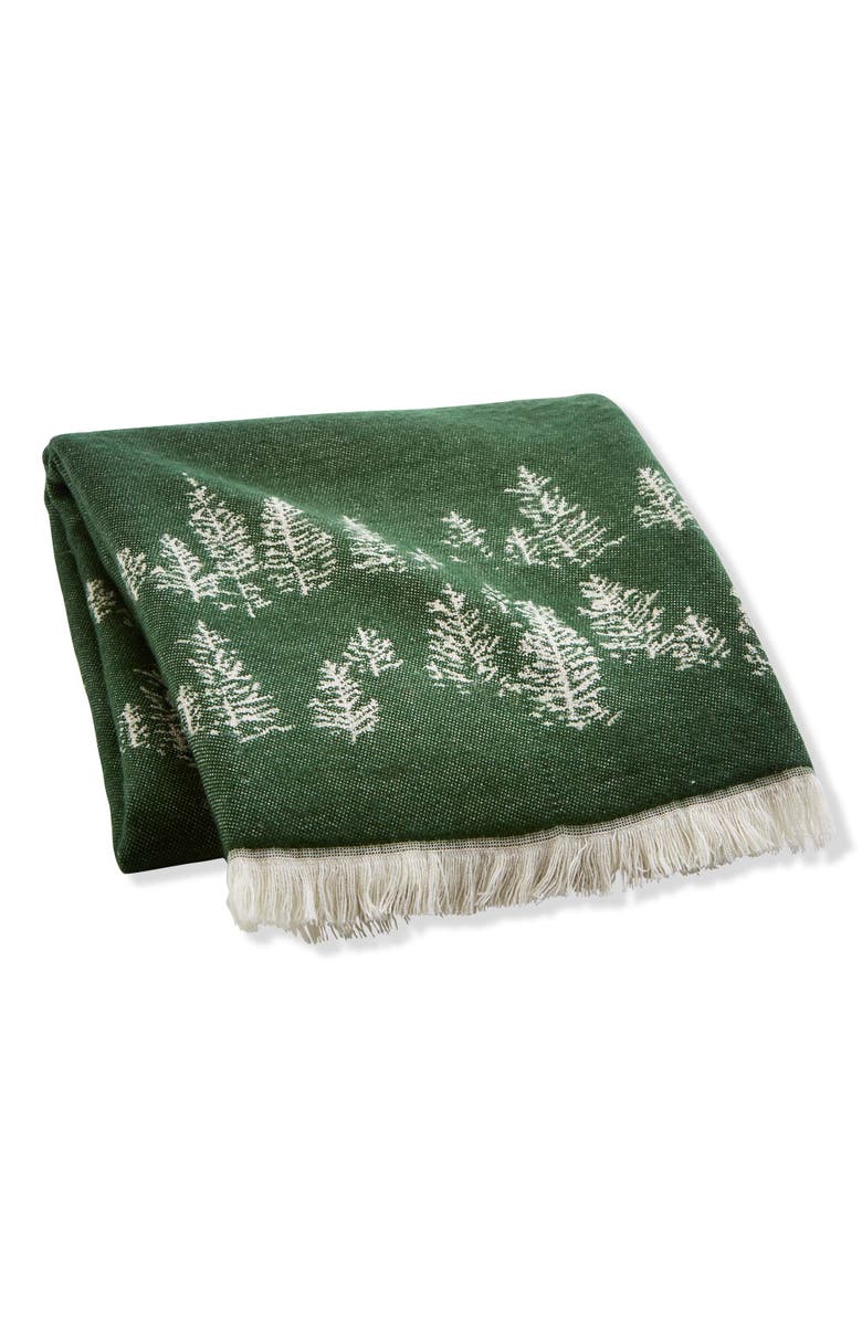 tag Aspen Green Acrylic Throw Blanket Cozy Christmas Decor, Main, color, Green