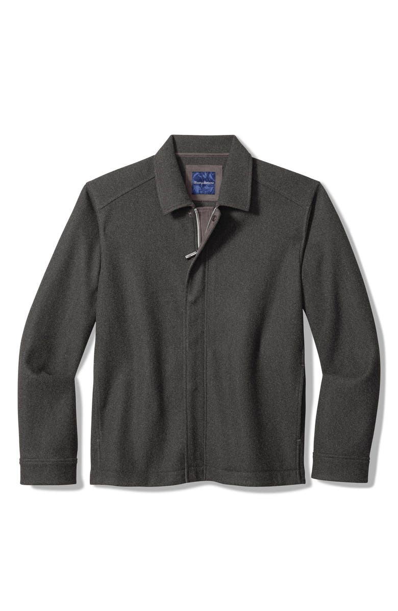 Tommy Bahama Silver Lake Bomber Jacket, Main, color, Coal Heather