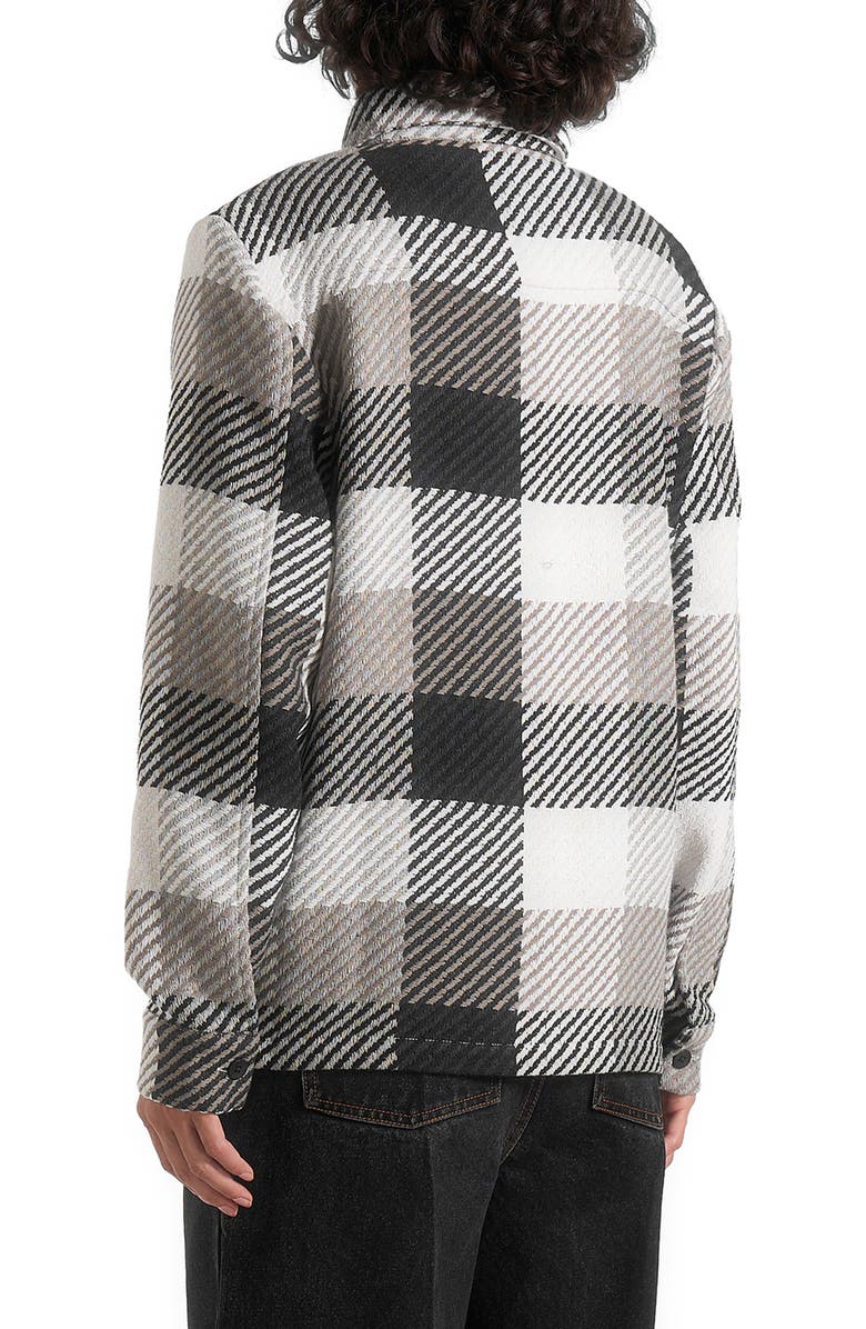 Manière De Voir Rune Unisex Check Overshirt, Alternate, color, Black