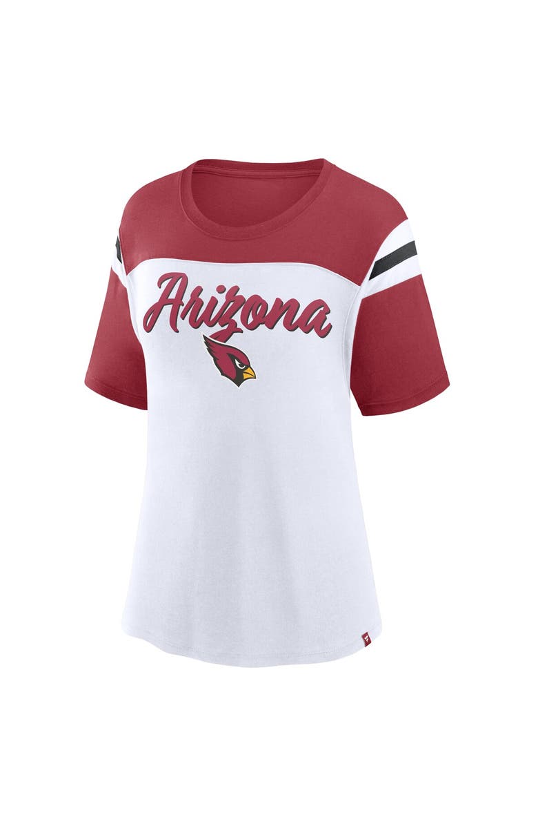 FANATICS Women's Fanatics White/Cardinal Arizona Cardinals Cheer Chant Fashion Crop Top, Alternate, color, White