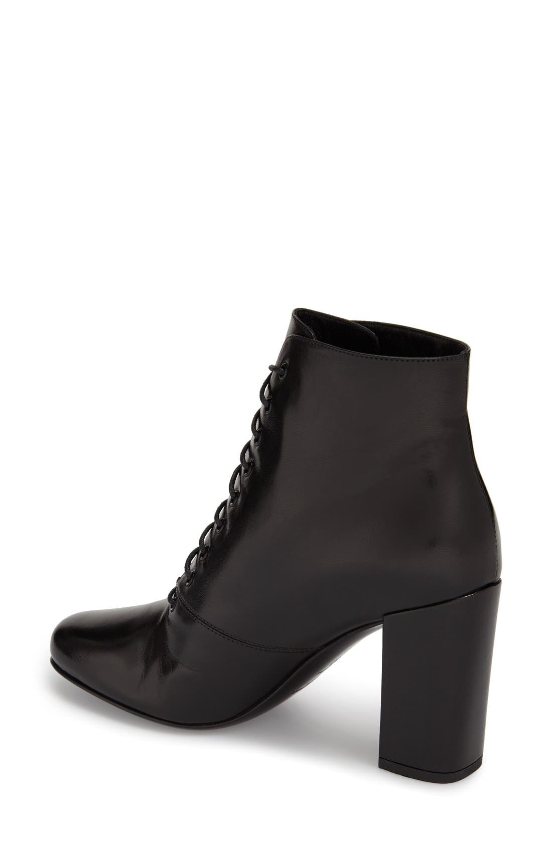 Saint Laurent 'Babies' Lace-Up Bootie, Alternate, color, 