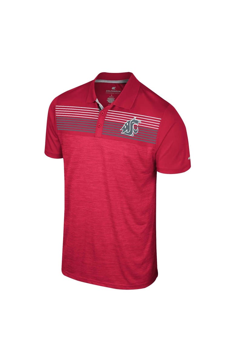 COLOSSEUM Men's Colosseum Red Washington State Cougars Langmore Polo, Alternate, color, Red
