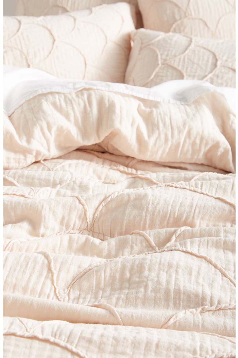 Anthropologie Riji Duvet Cover, Alternate, color, PEACH