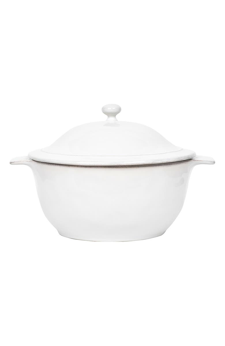 Juliska Puro Casserole Dish with Lid, Main, color, Whitewash