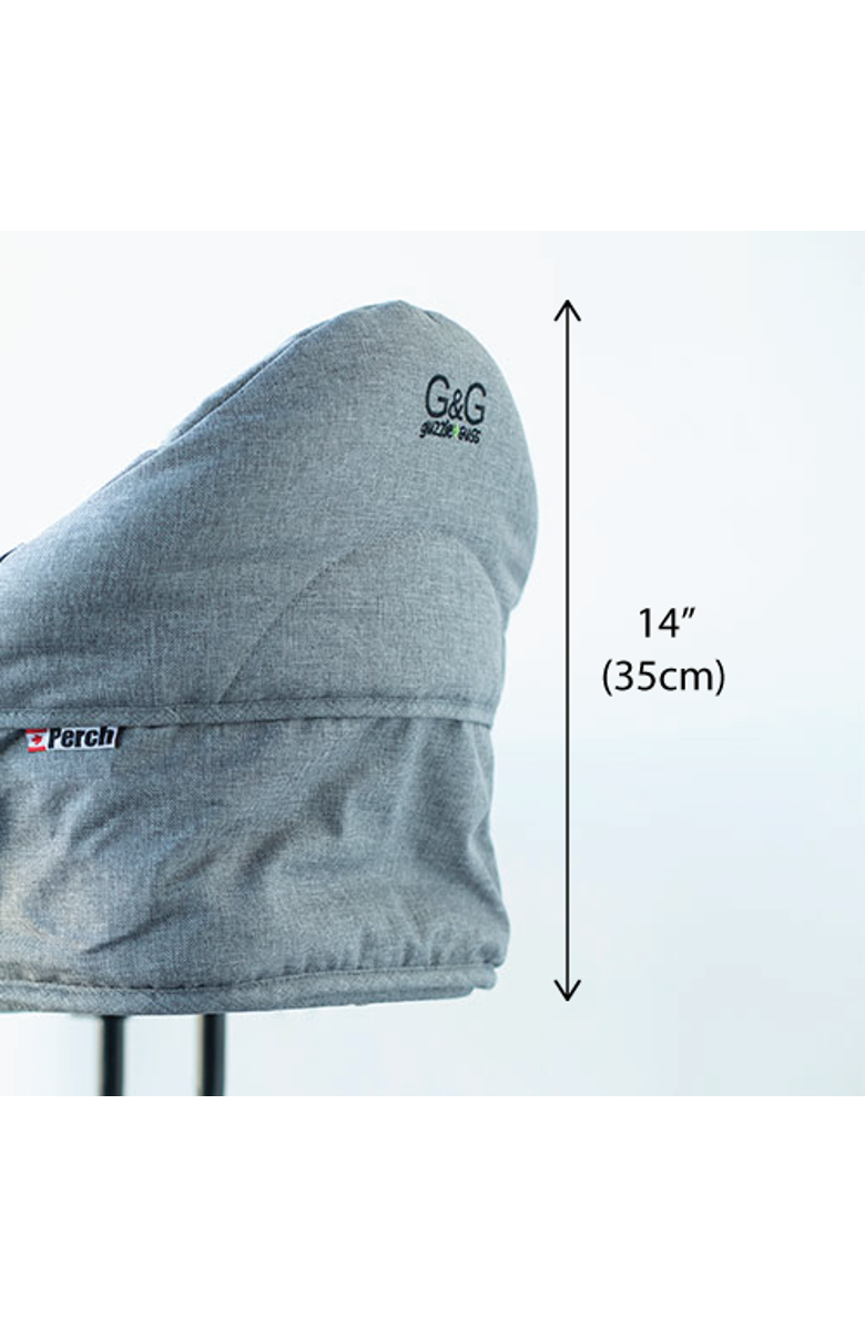 Guzzie and Guss Perch Portable Hook-On Baby Highchair - Compact, Travel-Friendly & Fits Most Tables, Alternate, color, Black