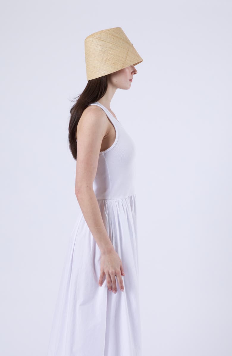 Eugenia Kim Ella Raffia Packable UPF 50+ Bucket Hat, Alternate, color, Natural