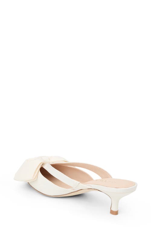 Jack Rogers Cynthia Bow Pointed Toe Mule In Ivory