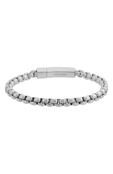 Men's Semiprecious Stone Curb Chain Bracelet