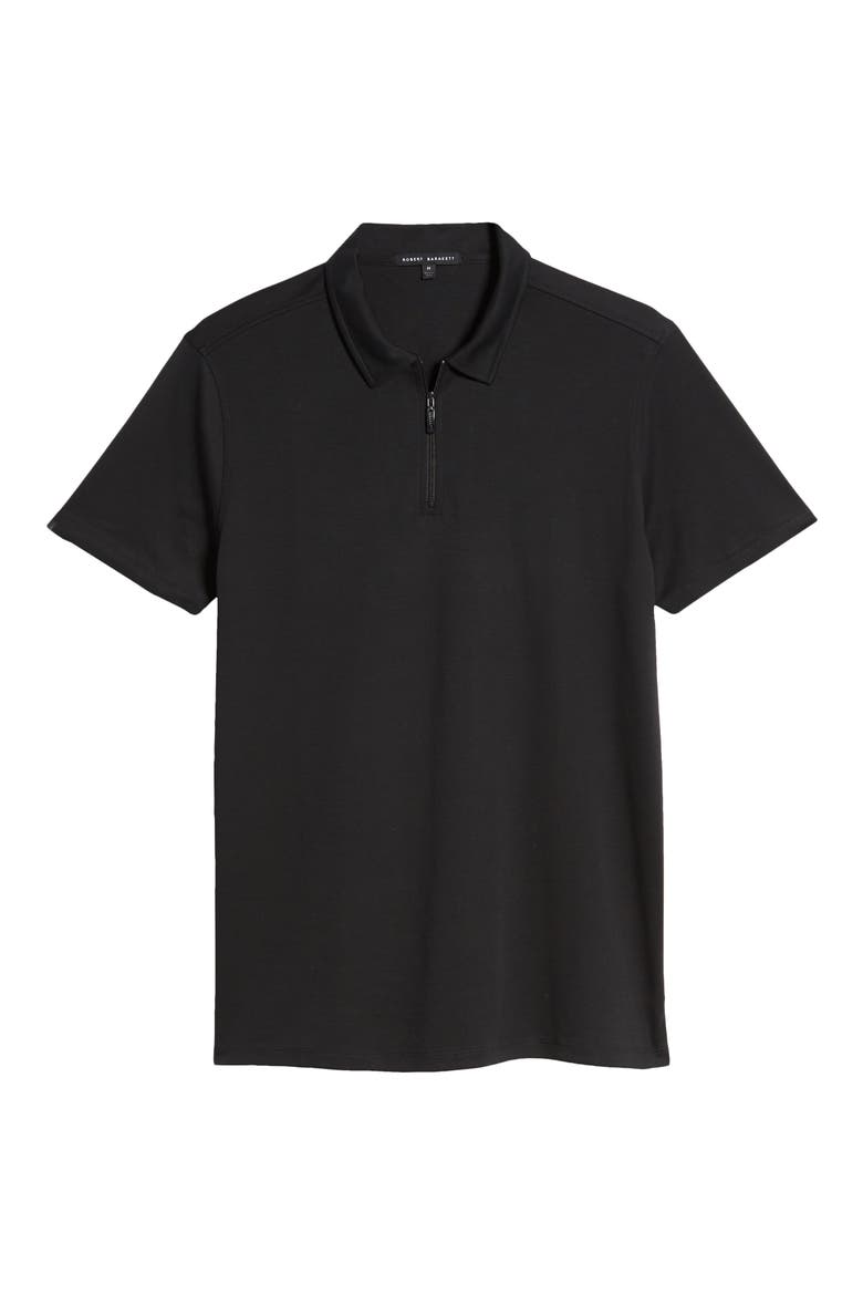 Georgia Zip Polo, Alternate, color, BLACK