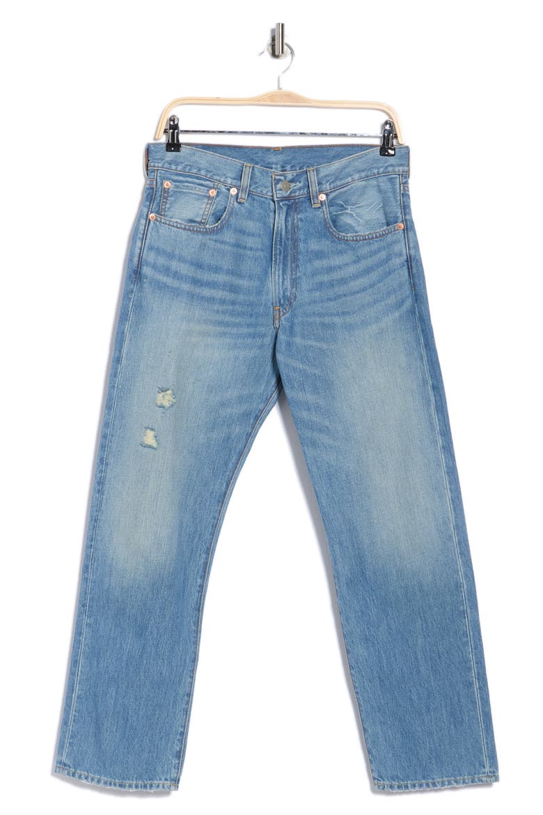 Lucy Straight Leg Boyfriend Jeans, Alternate, color, ALSEN INDIGO W/ RIPS