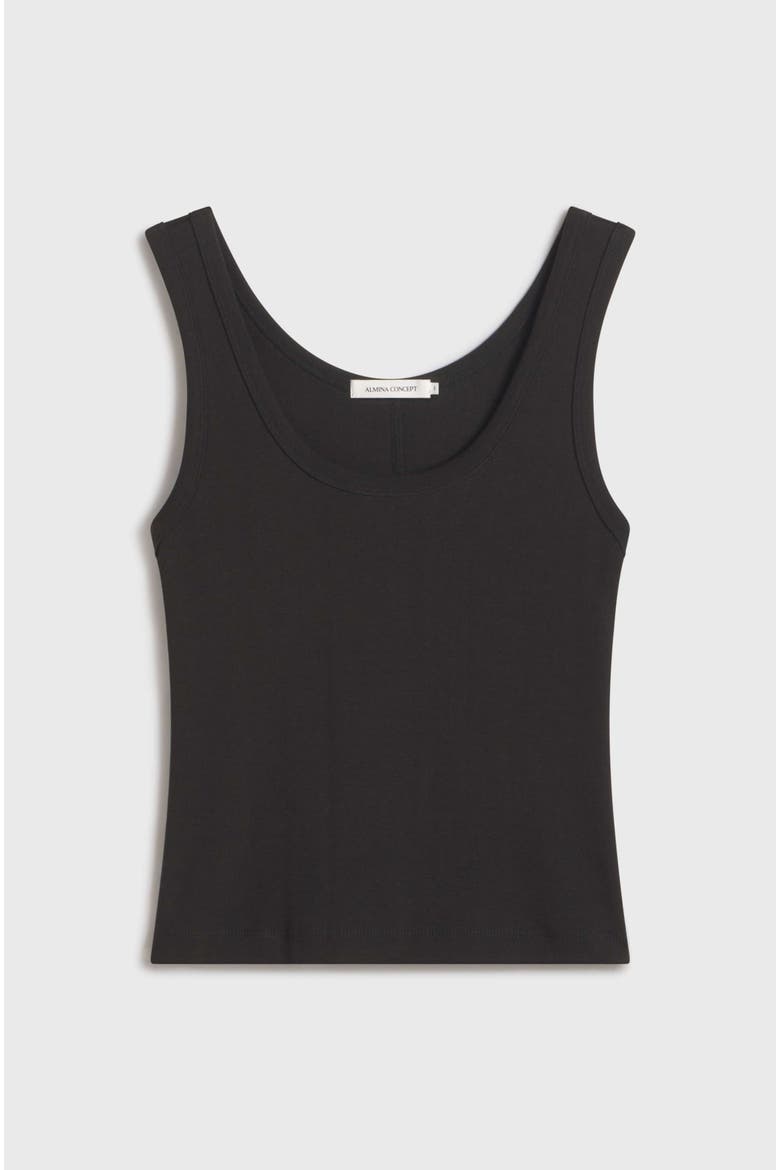U Neck Tank, Alternate, color, Black