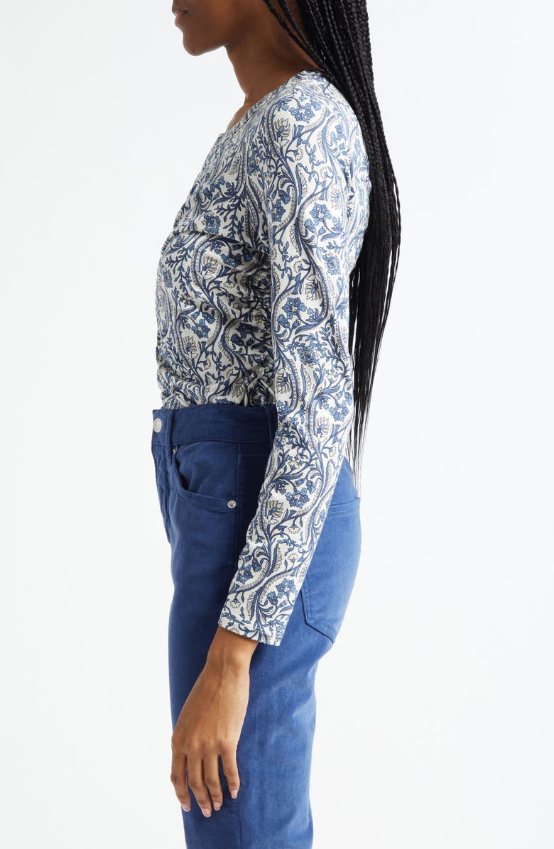 Veronica Beard Palma Floral Paisley Top, Alternate, color, Dove Multi