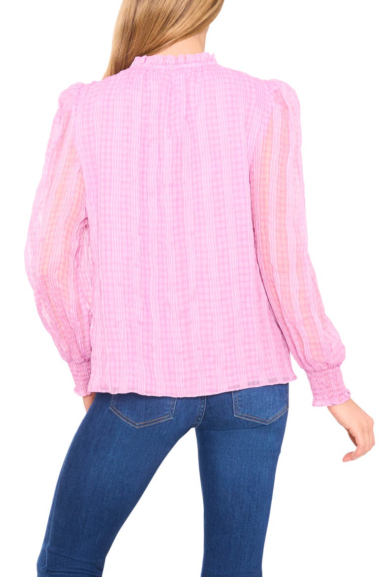 Mixed Print Split Neck Top, Alternate, color, PINK HORIZON