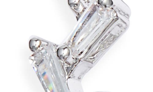 Nordstrom Cubic Zirconia Baguette Hoop Earrings In Metallic
