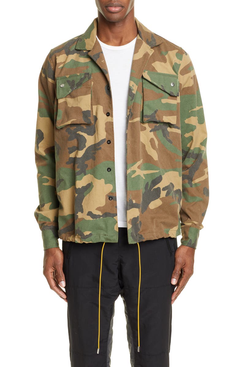 Rhude Camo Twill Field Jacket, Main, color, 