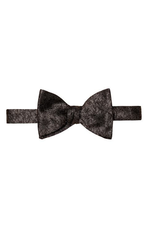 Floral Silk Pre-Tied Bow Tie