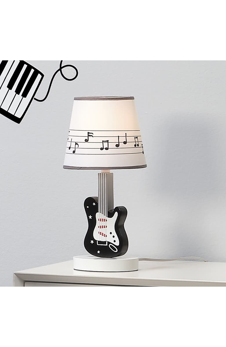 Lambs 
Ivy Rock Star Guitar Lamp with Musical Notes Shade 
Bulb, Alternate, color, Black