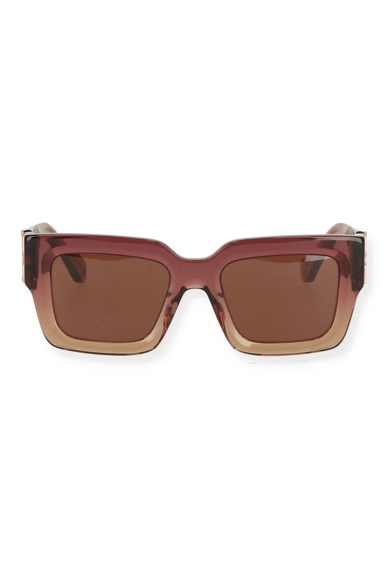 52mm Mystic Gradient Square Sunglasses, Main, color, GRADIENT BURGUNDY BEIGE