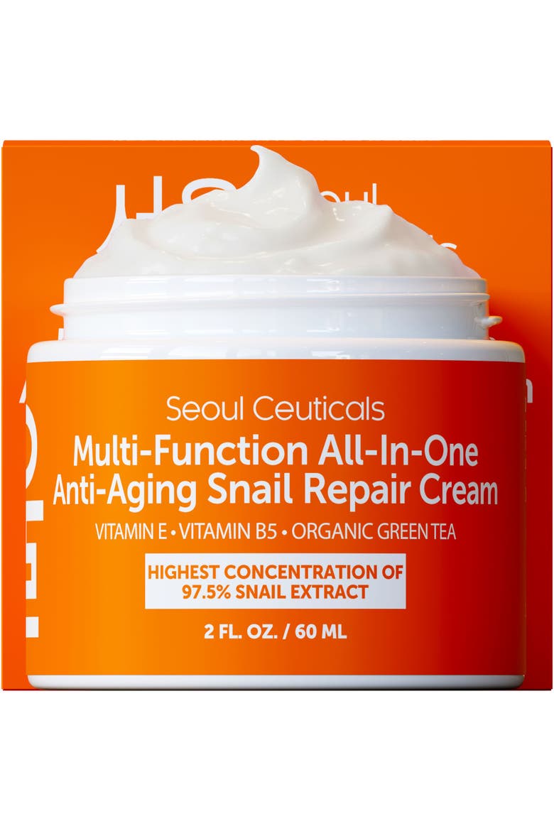 Korean Skincare Anti-Aging Snail Repair Cream, Main, color, Clear