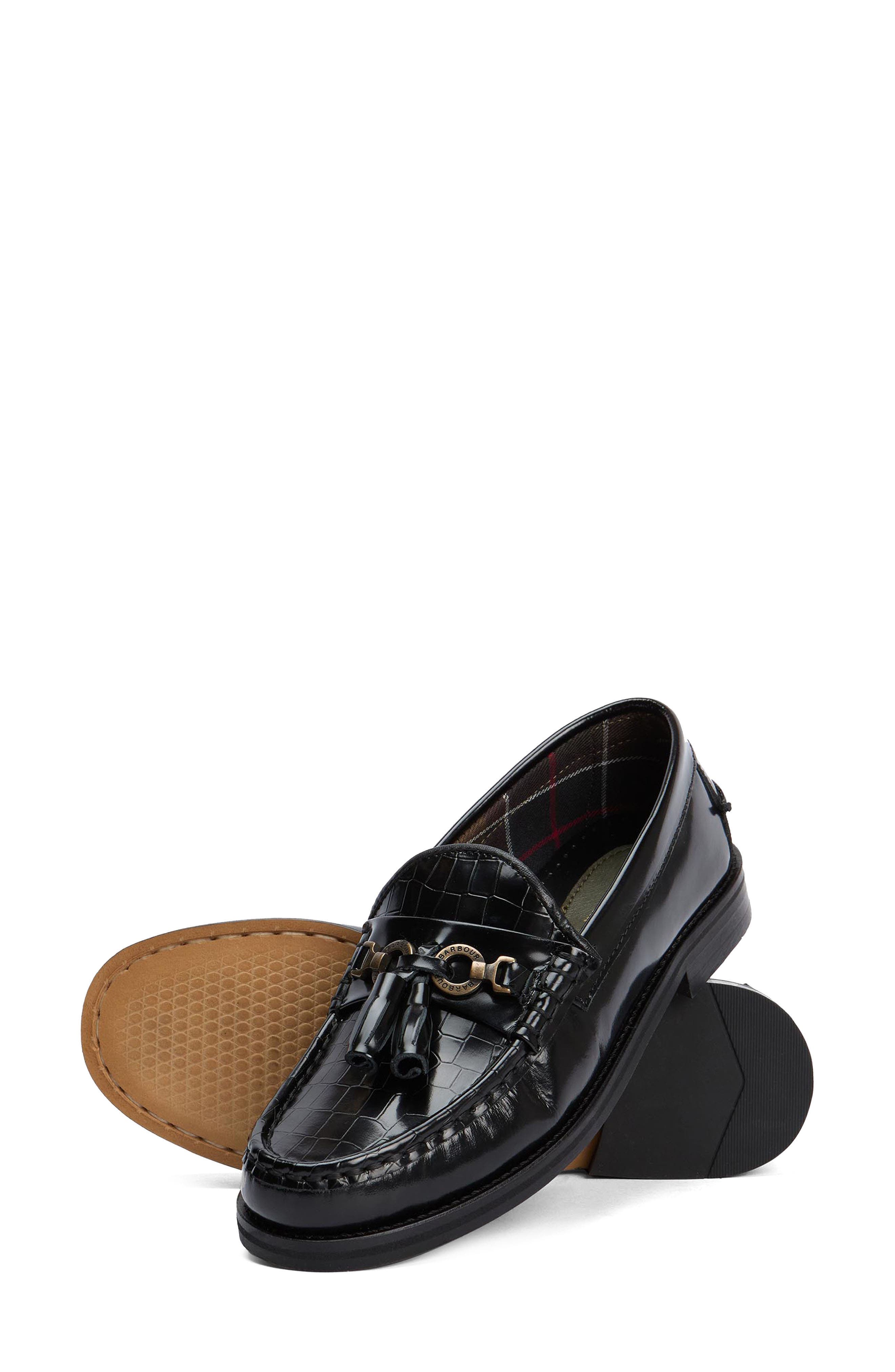 Barbour Jen Tassel Loafer, Alternate, color, Black