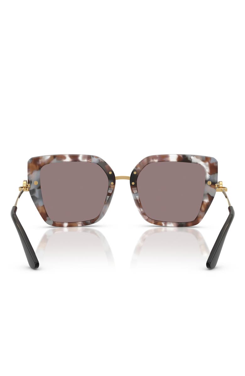 Dolce&Gabbana 53mm Butterfly Sunglasses, Alternate, color, Havana Gradient