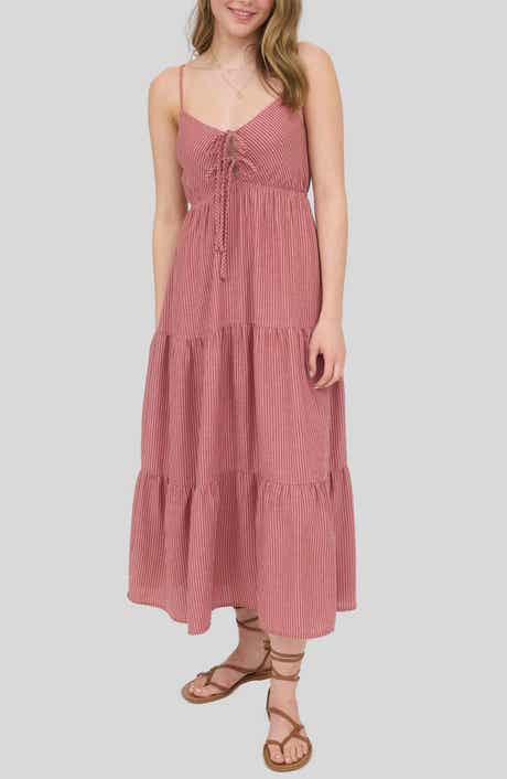 Blu Pepper Stripe Empire Waist Tiered Sundress