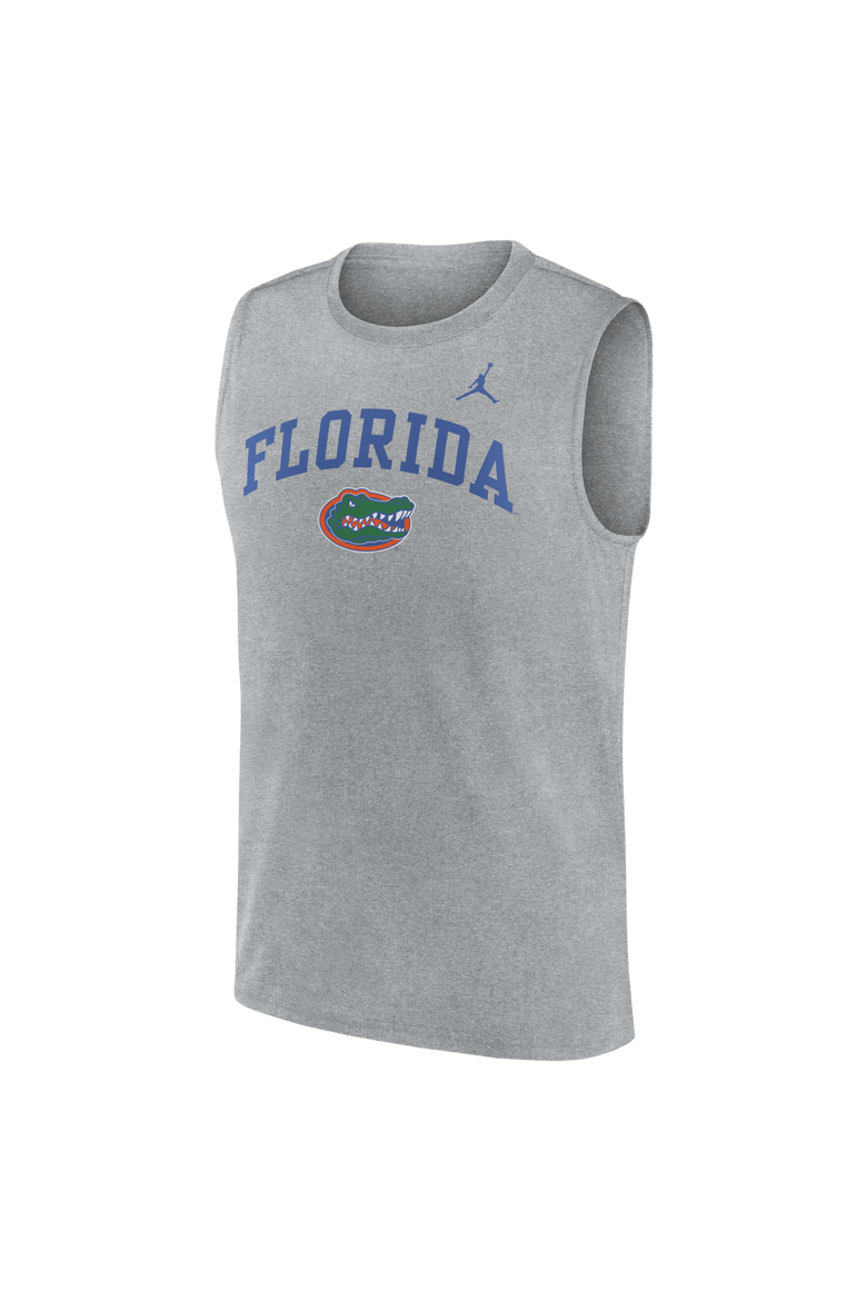 Men's Jordan Brand Heather Gray Florida Gators Primetime Legend Arch Dri-FIT Muscle Tank Top, Alternate, color, Heather Gray