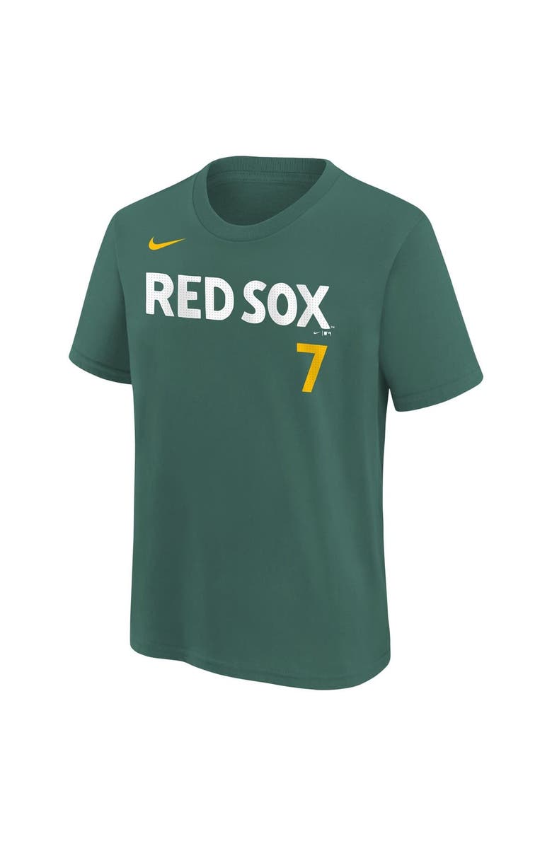 Nike Youth Nike Masataka Yoshida Green Boston Red Sox 2025 City Connect Fuse Name & Number T-Shirt, Alternate, color, Green