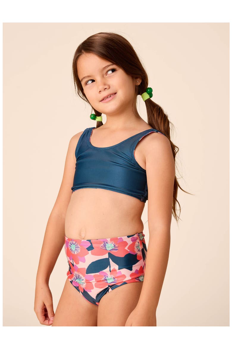 Reversible Swimsuit Set, Alternate, color, Block Print Passion Flower