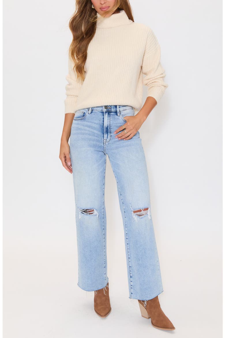 Moonlit Rib Turtleneck Sweater, Alternate, color, CREAM