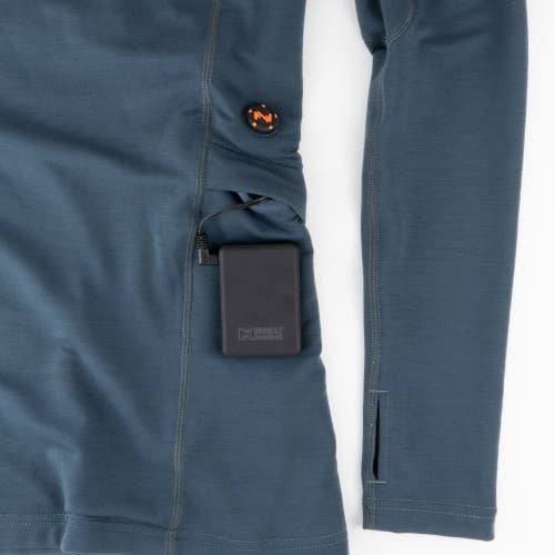 Mobile Warming Baselite Heated Base Layer Shirt In Blue
