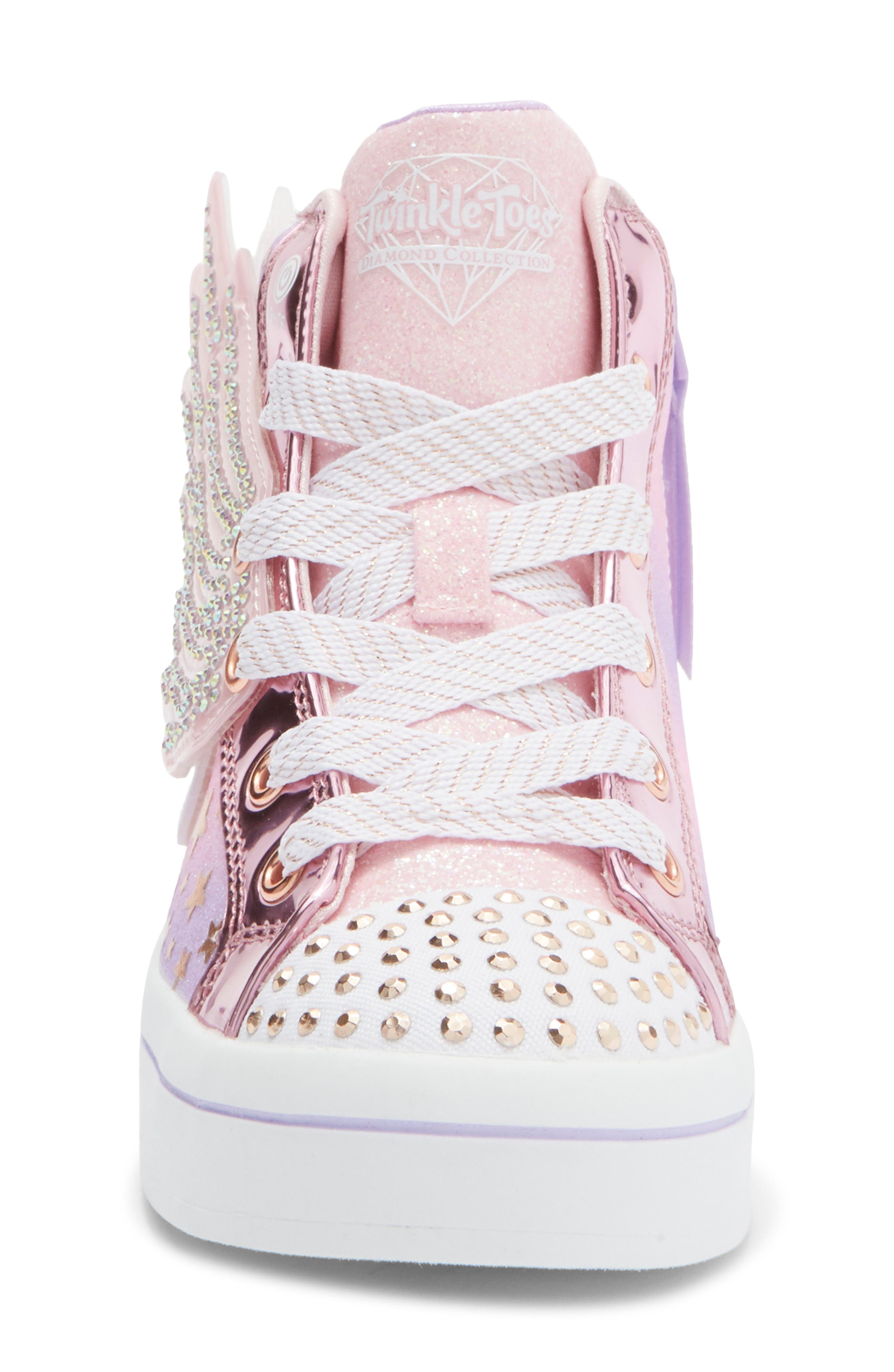 SKECHERS Kids
 Twi-Lites 2.0 Light-Up High Top Sneaker, Alternate, color, Hot Pink Multi