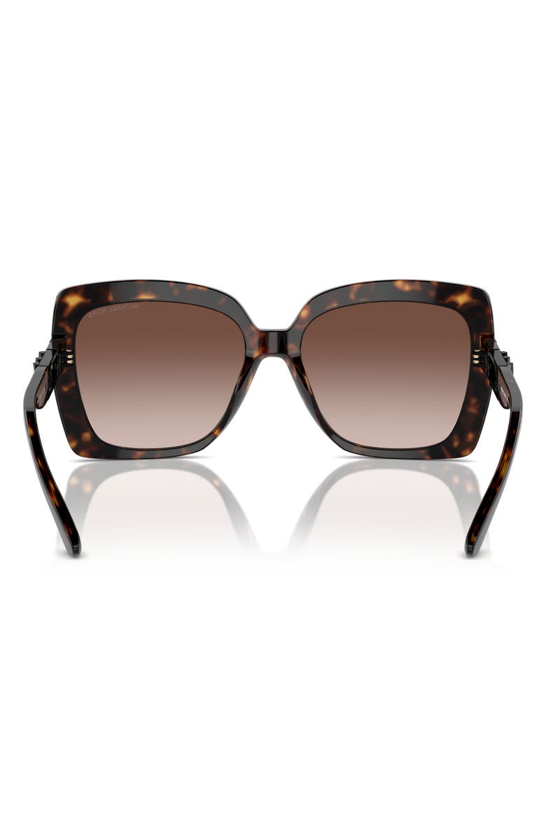 Michael Kors Nice 57mm Gradient Square Sunglasses, Alternate, color, Dark Tortoise / Brown Gradient