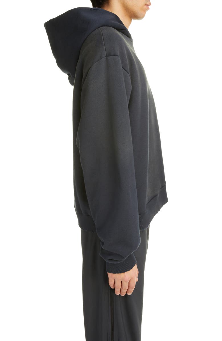 Acne Studios Stockholm Oversize Distressed Graphic Hoodie, Alternate, color, 