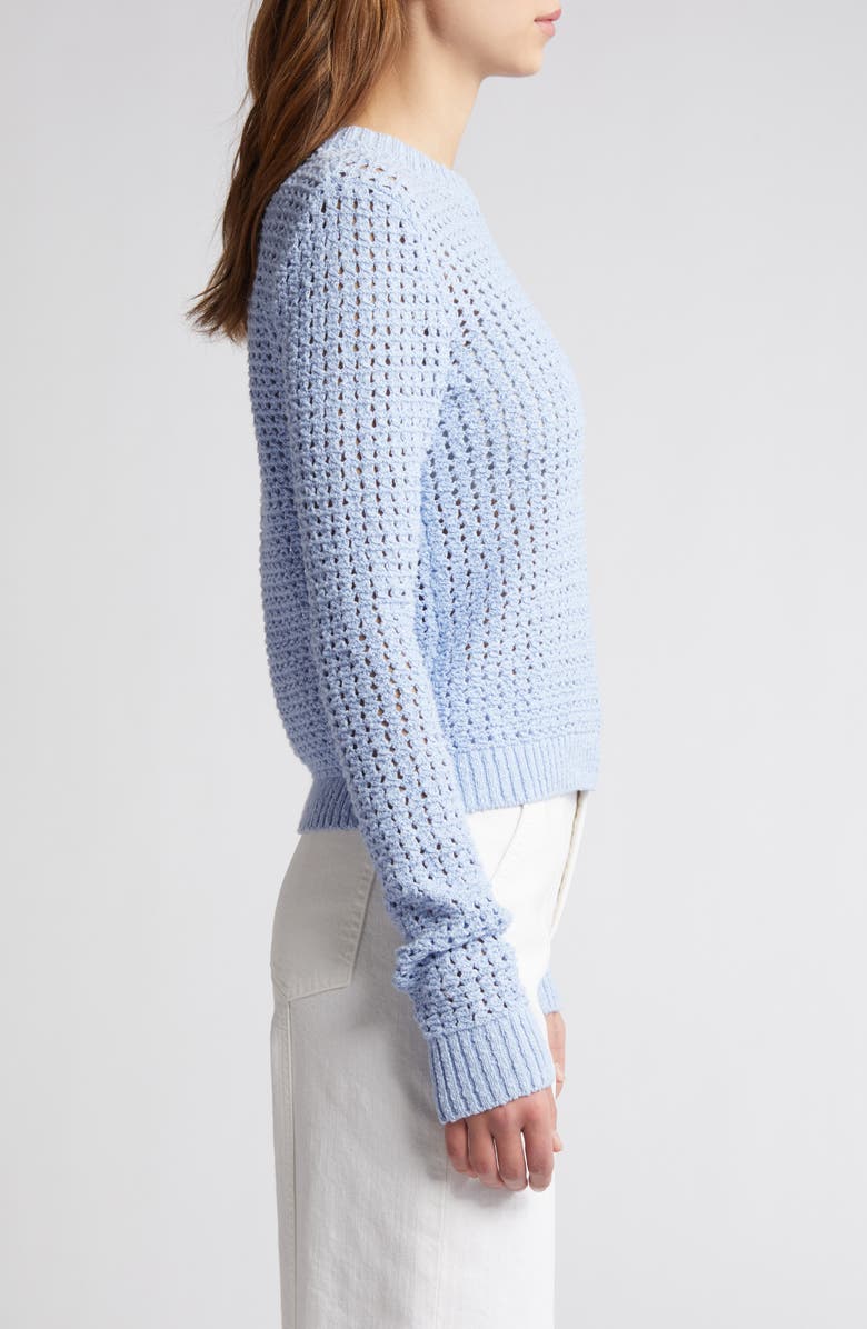 FRAME Open Stitch Cotton Crewneck Sweater, Alternate, color, 