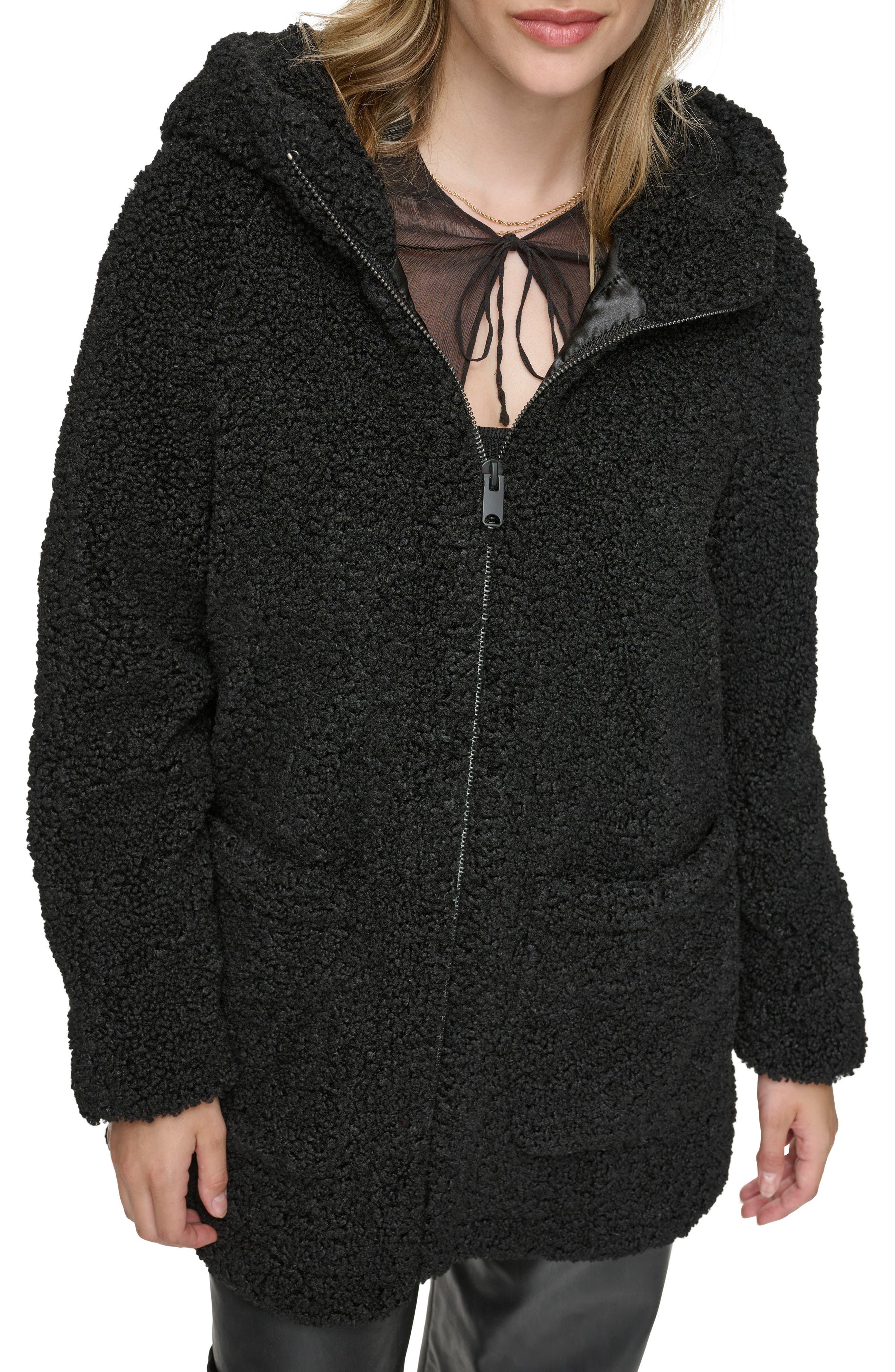 Andrew Marc Seneca Faux Shearling Hooded Jacket
