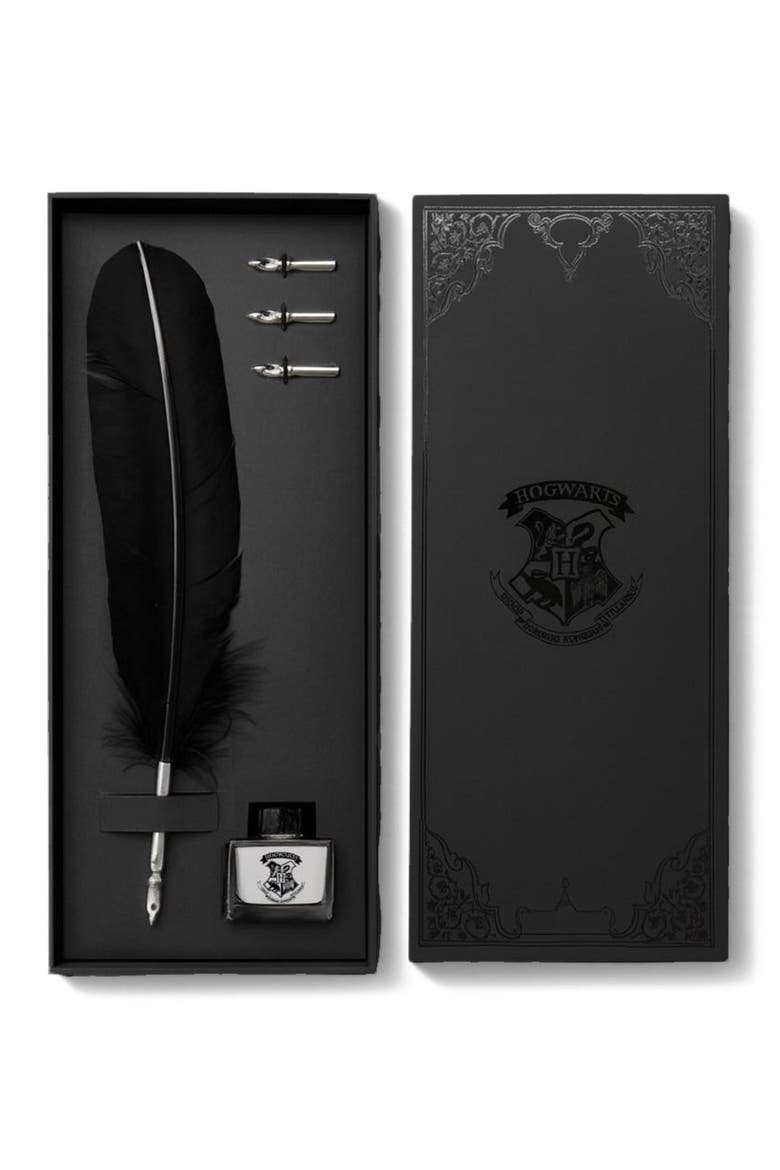 Harry Potter x Blvck - Writing Essentials Feather Pen Set, Main, color, Black