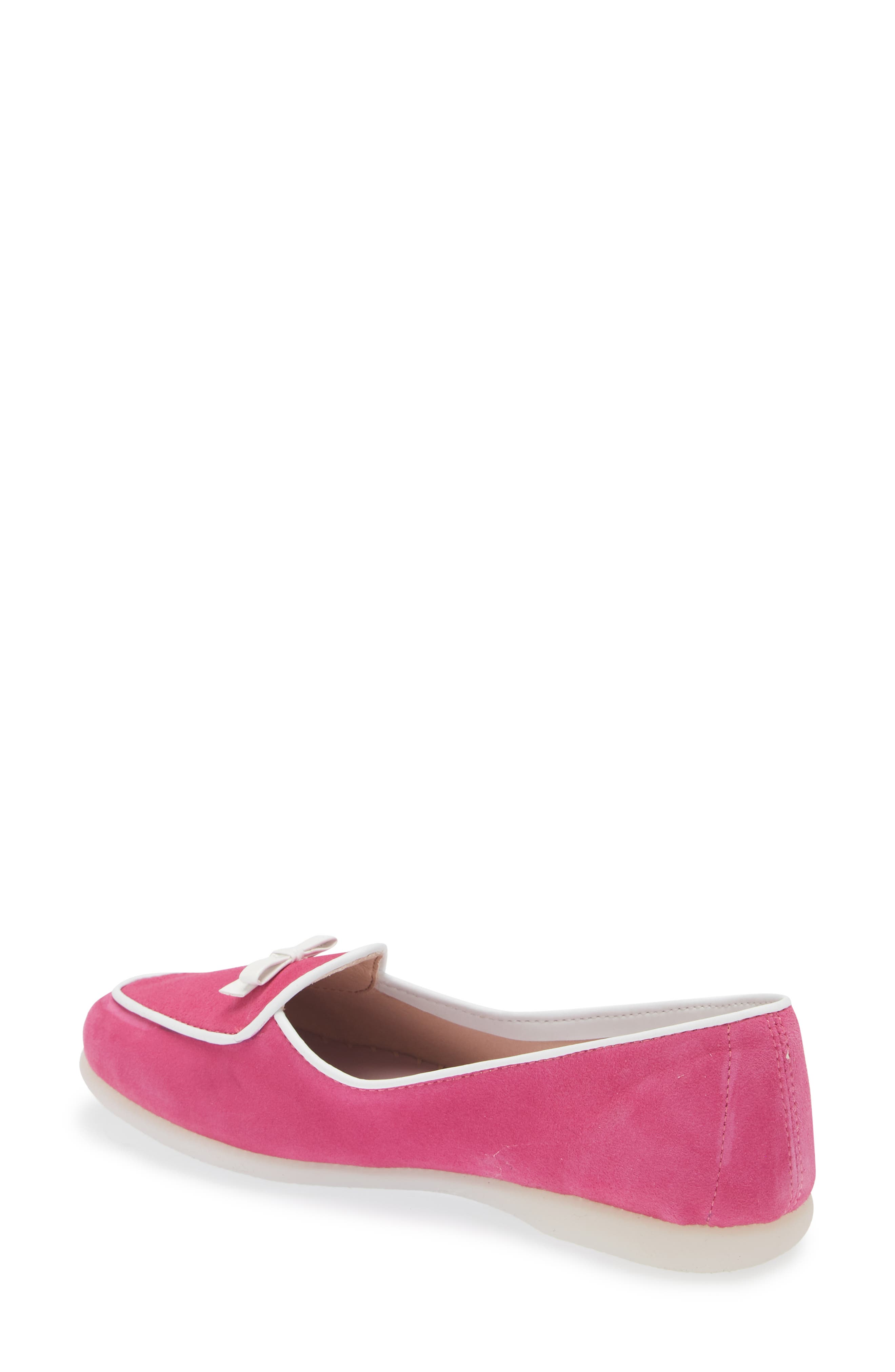 Alyssa Bow Flat, Alternate, color, FUXIA WHITE