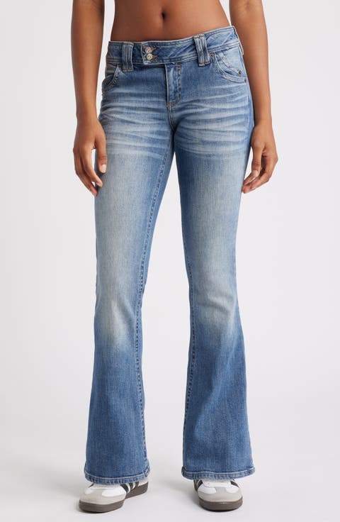 Brooke Low Rise Flare Jeans (Mid Vintage)