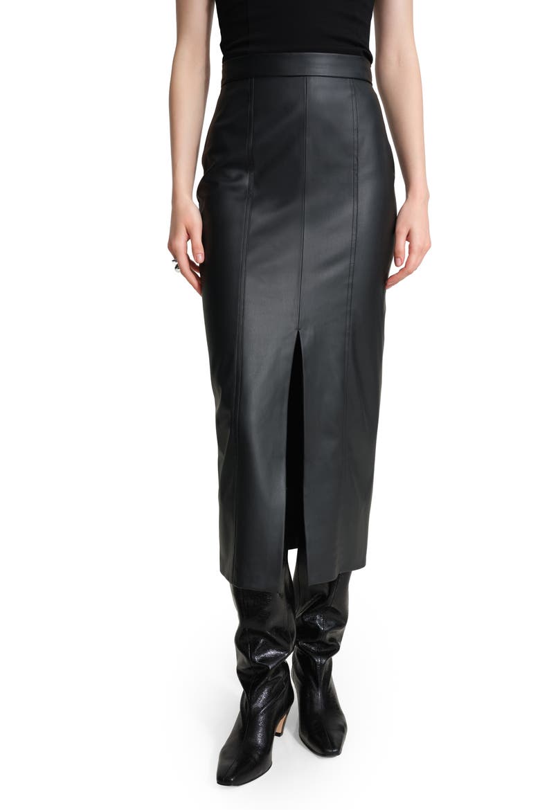 Nerida Faux Leather Maxi Skirt, Main, color, BLACK